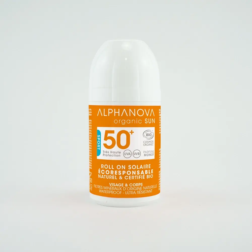 Alphanova Roll-on Solaire Certifié Bio Très Haute Protection SPF 50+
