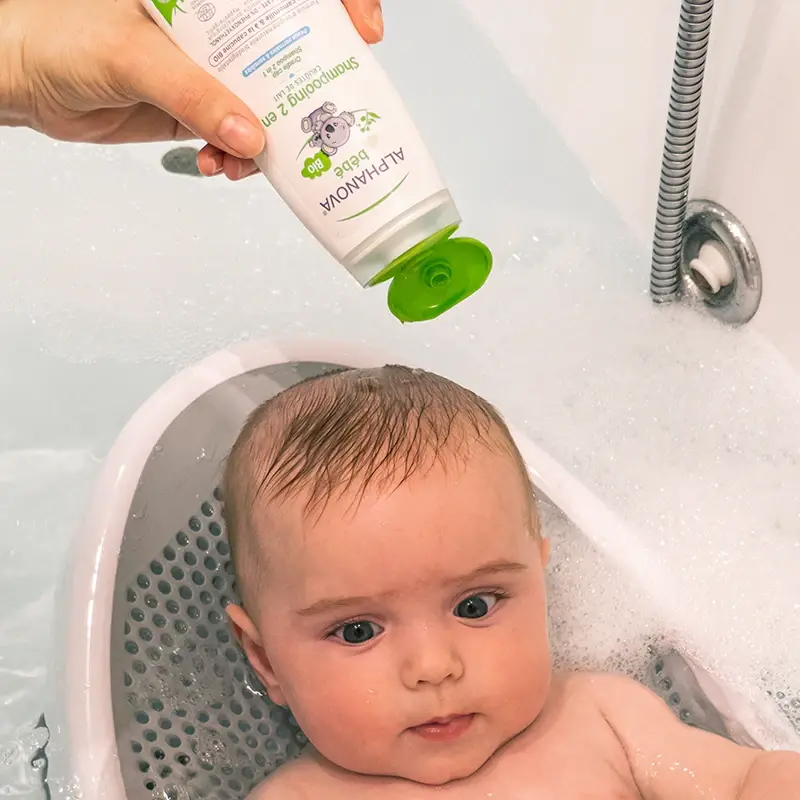 Alphanova Shampooing Bébé Certifié Bio 2 En 1 - Croûtes De Lait