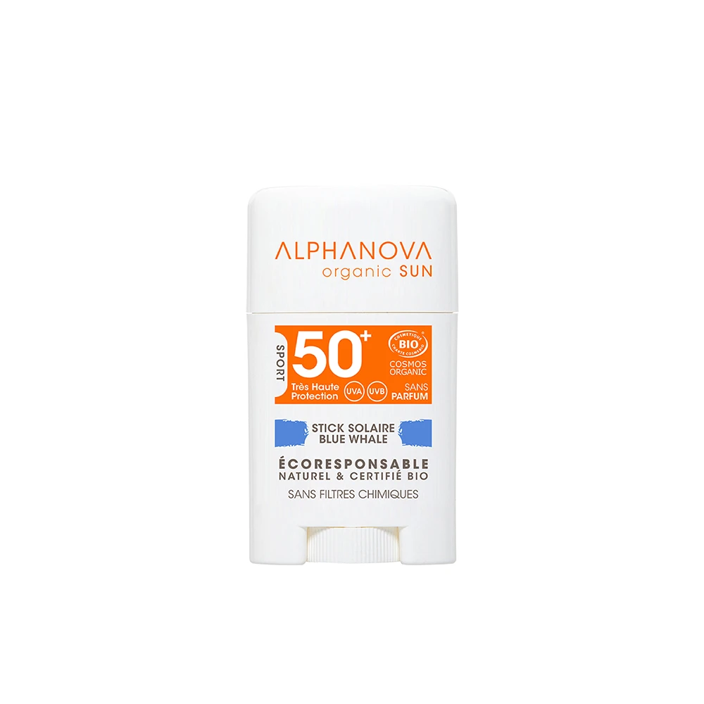 Alphanova Stick Solaire Bleu Très Haute Protection Visage SPF50+