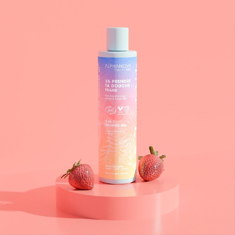 Alphanova Va Prendre Ta Douche Gel Douche 3 En 1 - Parfum Fraise