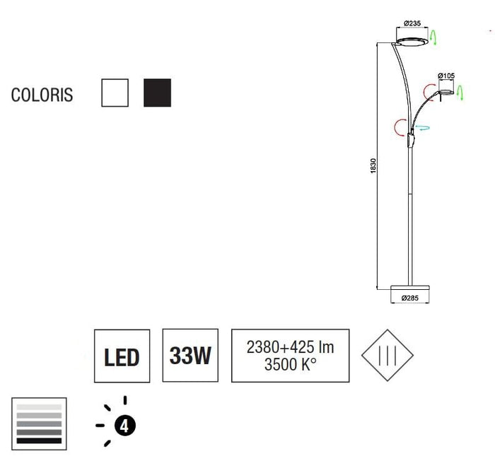 Aluminor Lampadaire KITEL 89