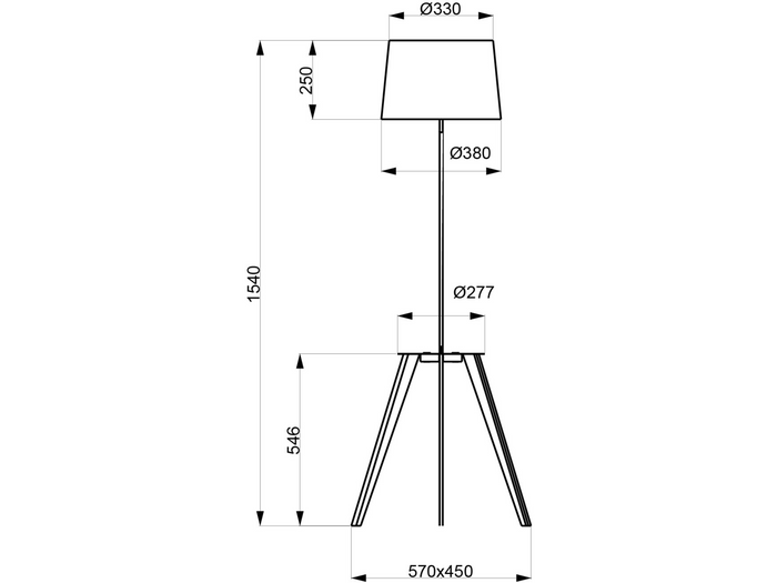 Aluminor Lampadaire TRIO