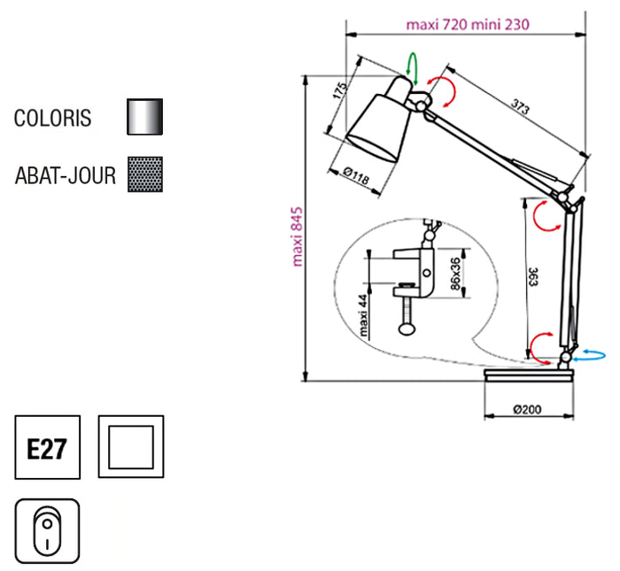 Aluminor Lampe De Bureau CASTING