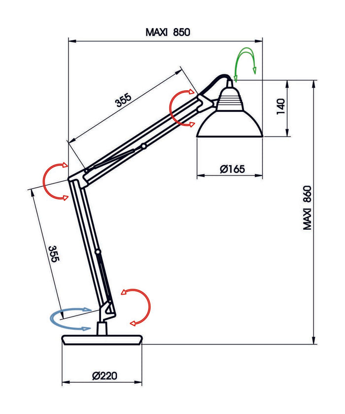 Aluminor Lampe De Bureau LD 95 S / ALUMINOR