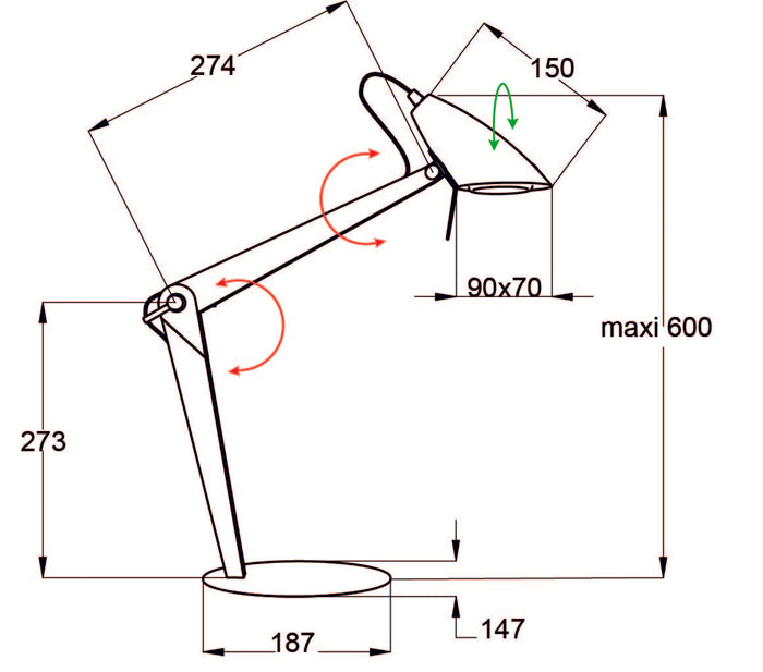 Aluminor Lampe De Bureau LORA / ALUMINOR