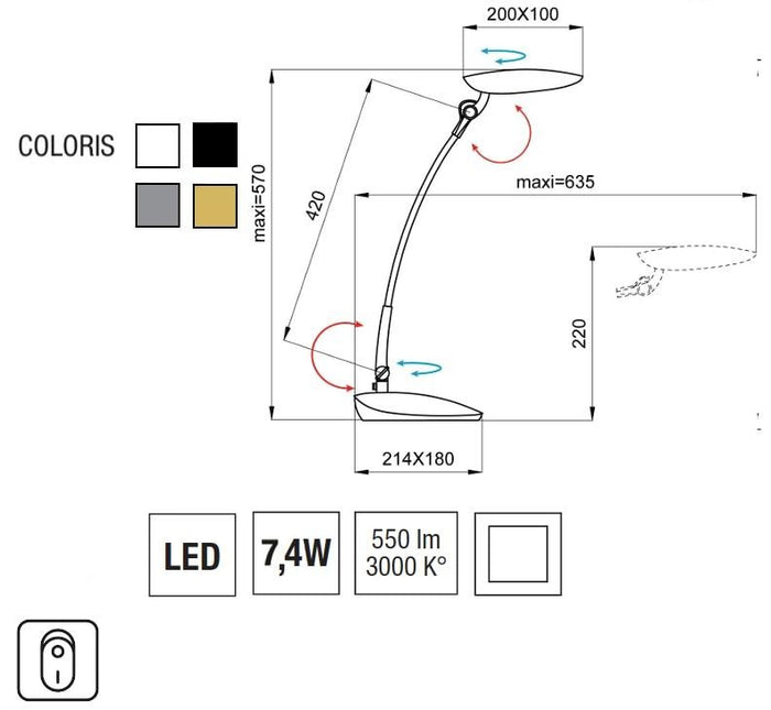 Aluminor Lampe De Bureau NEWTON