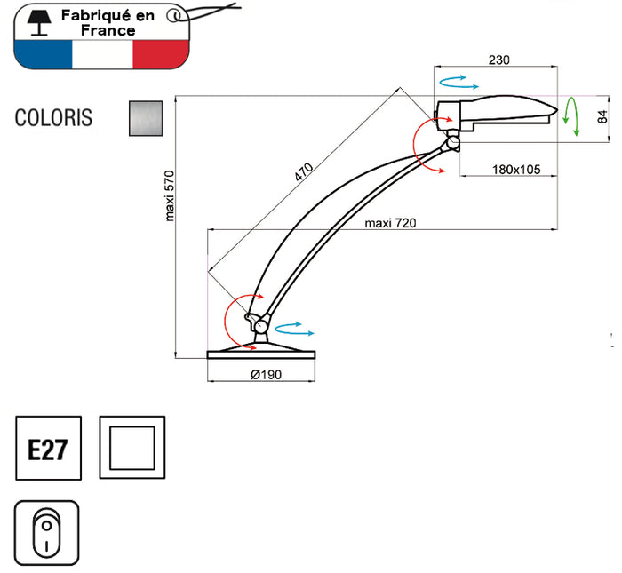 Aluminor Lampe De Bureau SPACE
