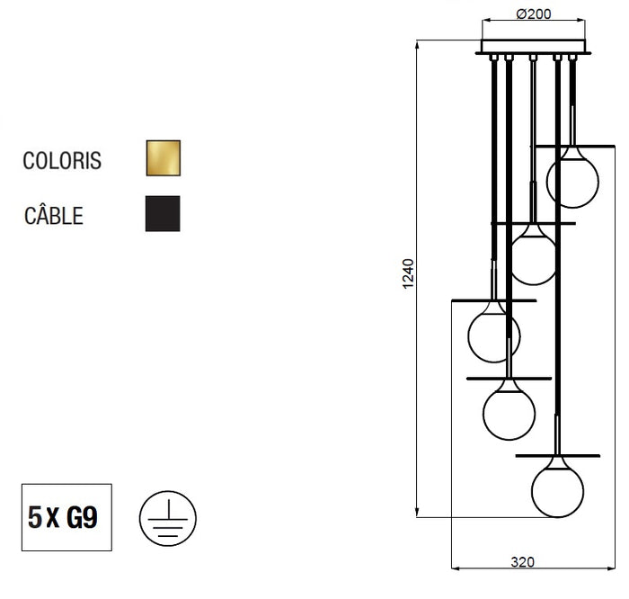 Aluminor Suspension CASCADE / ALUMINOR