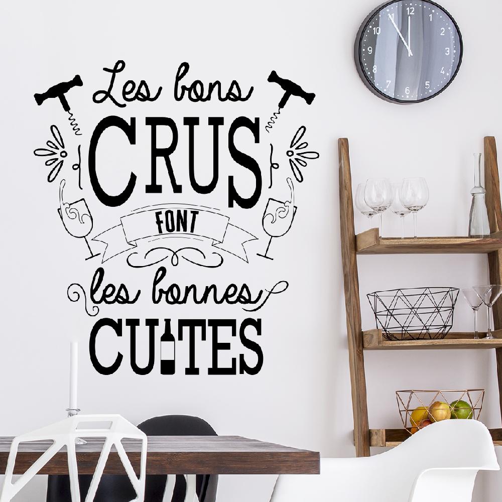 Ambiance Sticker Sticker Citation Cuisine Les Bons Crus – Stickers STICKERS CITATIONS Français