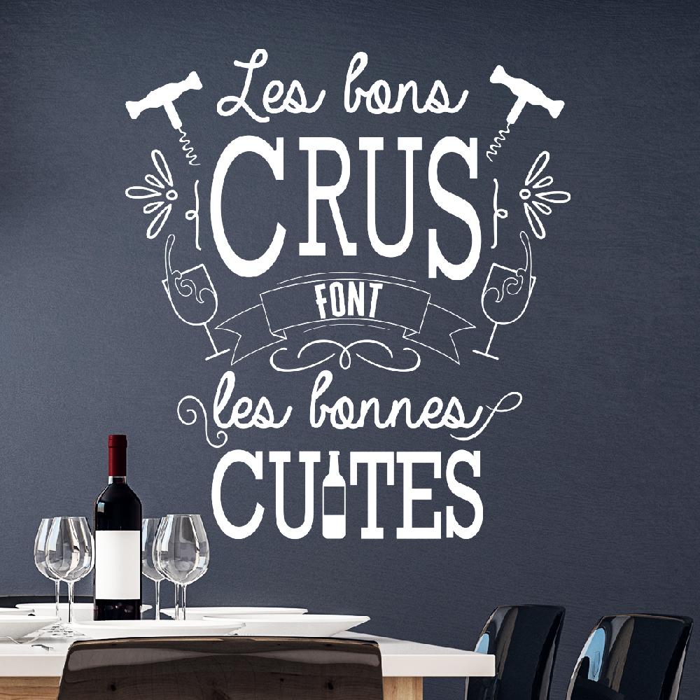 ambiance sticker Sticker citation cuisine les bons crus – Stickers STICKERS CITATIONS Français