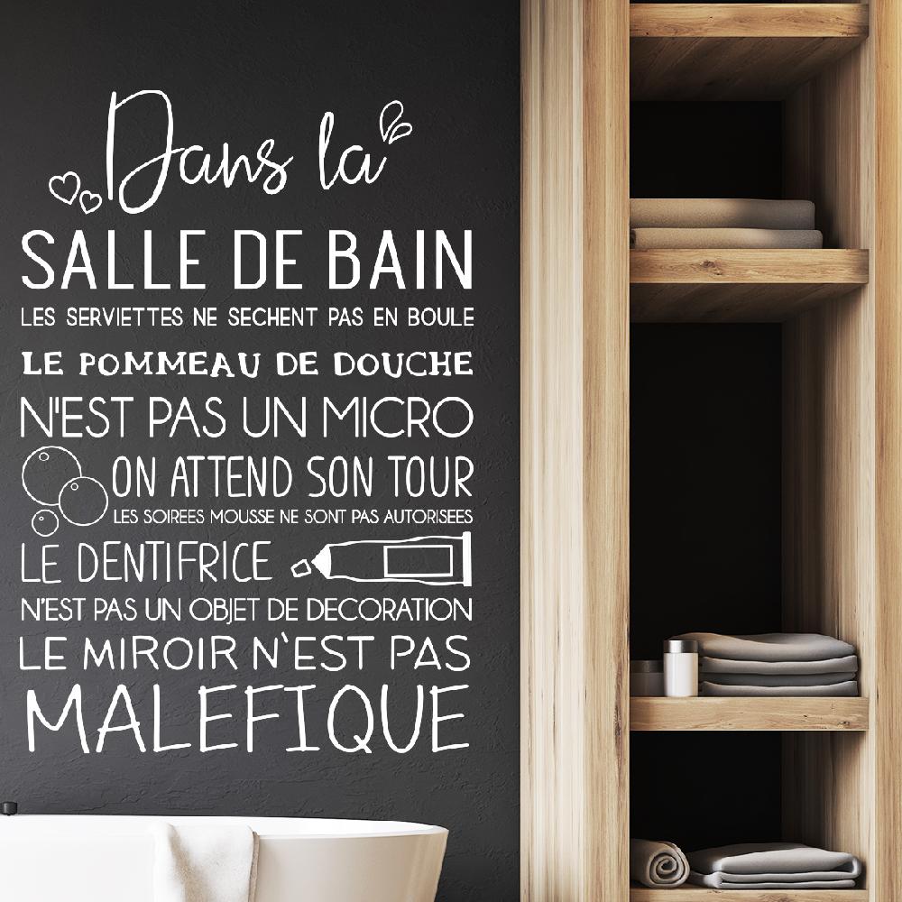 Ambiance Sticker Sticker Citation Dans La Salle De Bain – Stickers STICKERS CITATIONS Français