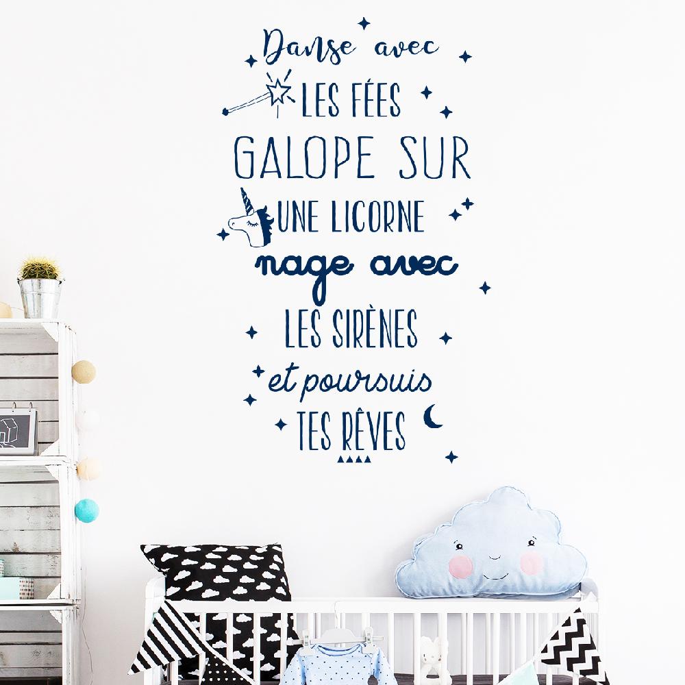 Ambiance Sticker Sticker Citation Danse Avec Les Fées – STICKERS CITATIONS - Stickers Français