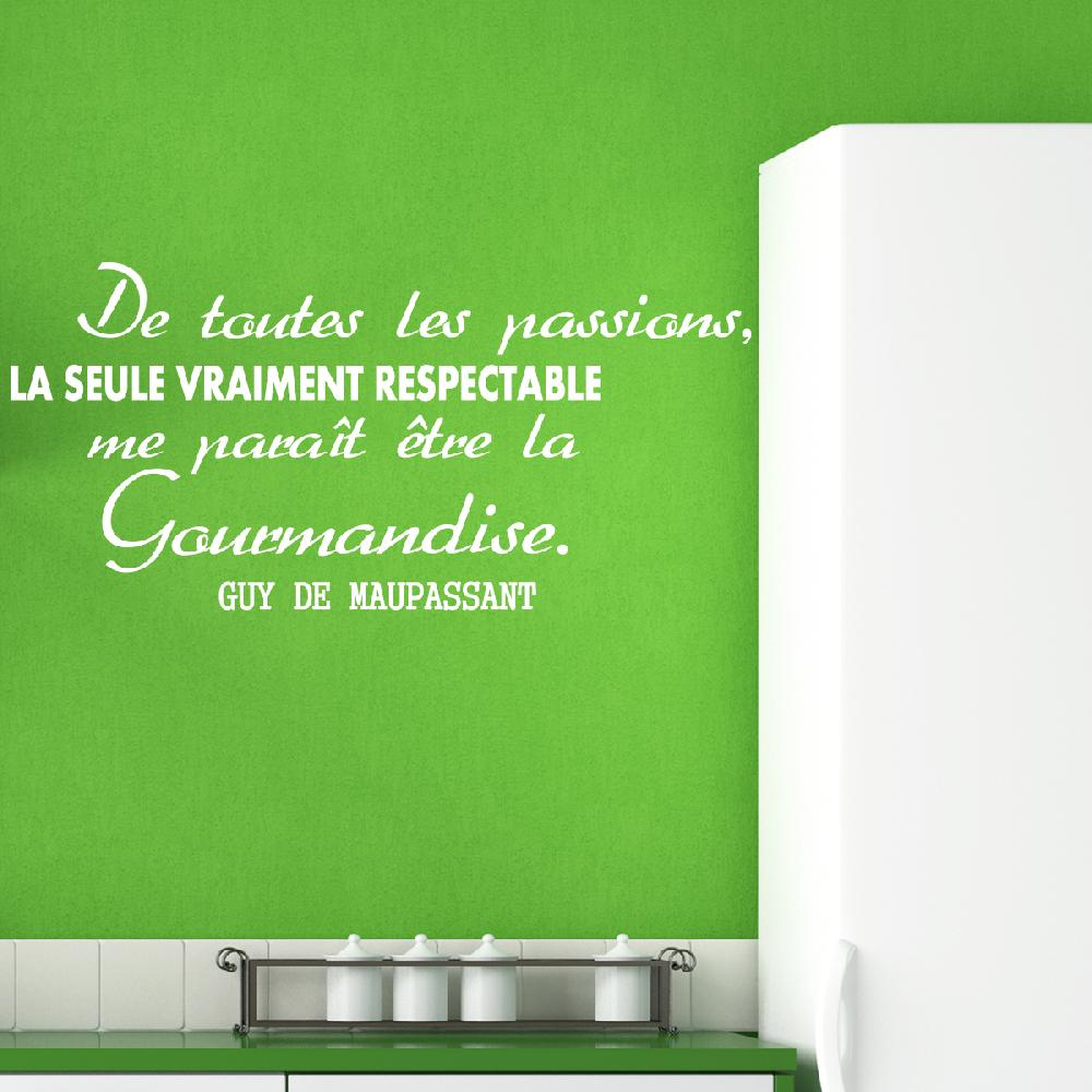 ambiance sticker Sticker citation De toutes les passions - Guy de Maupassant – Stickers STICKERS CITATIONS Français