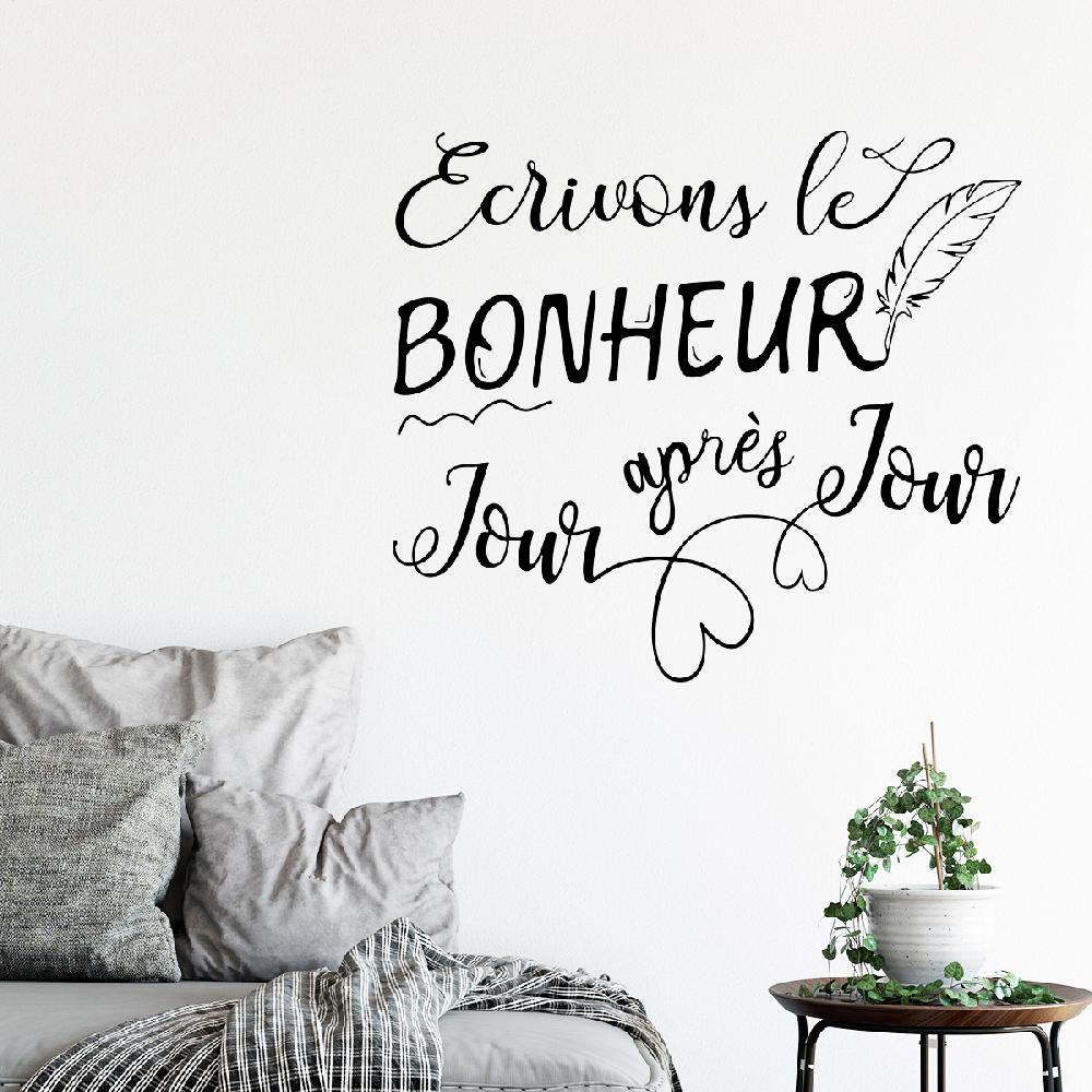 Ambiance Sticker Sticker Citation écrivons Le Bonheur – Stickers STICKERS CITATIONS Français
