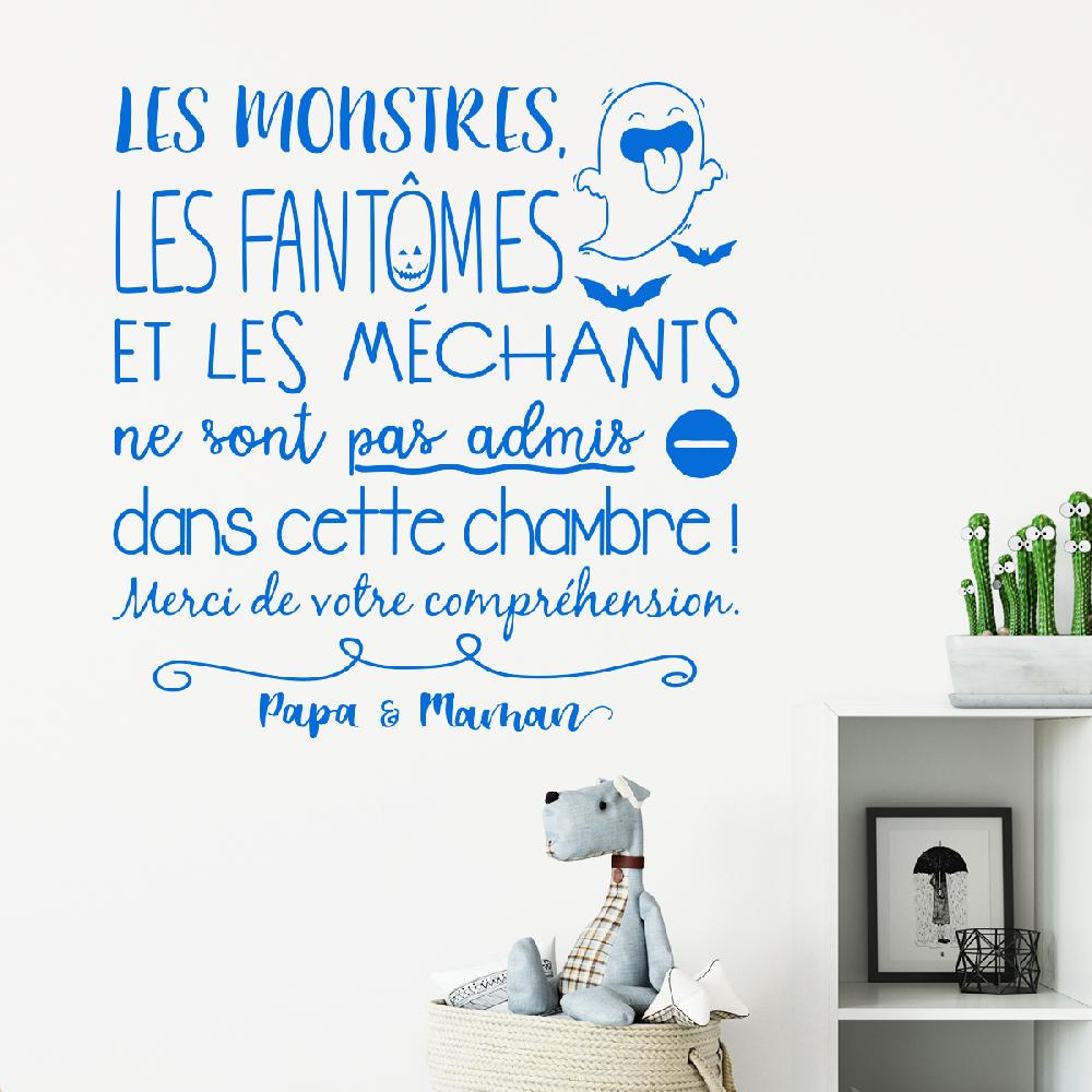 Ambiance Sticker Sticker Citation Enfant Les Monstres – Stickers STICKERS CITATIONS Français