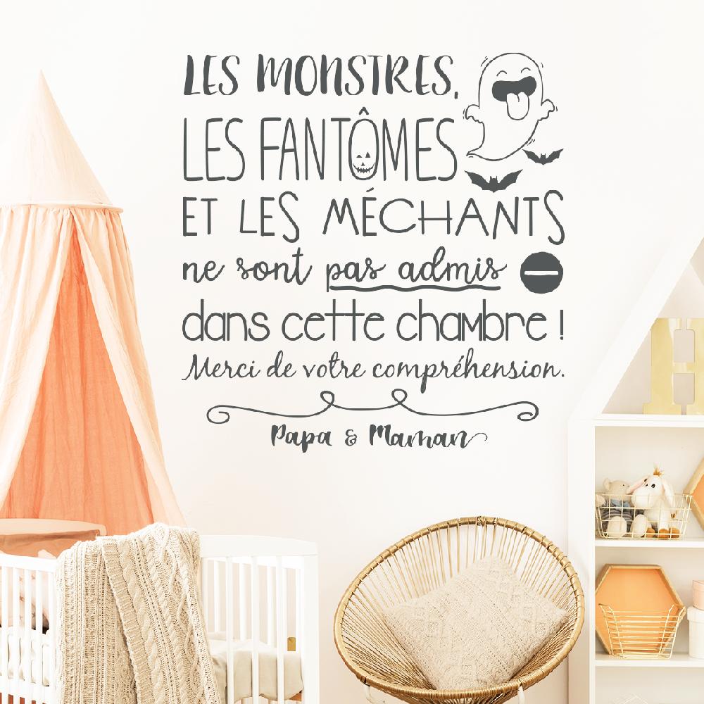ambiance sticker Sticker citation enfant les monstres – Stickers STICKERS CITATIONS Français