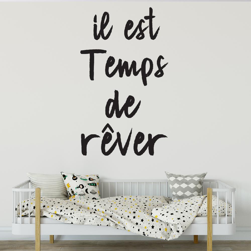 ambiance sticker Sticker citation il est temps de rêver – Stickers STICKERS CITATIONS Français