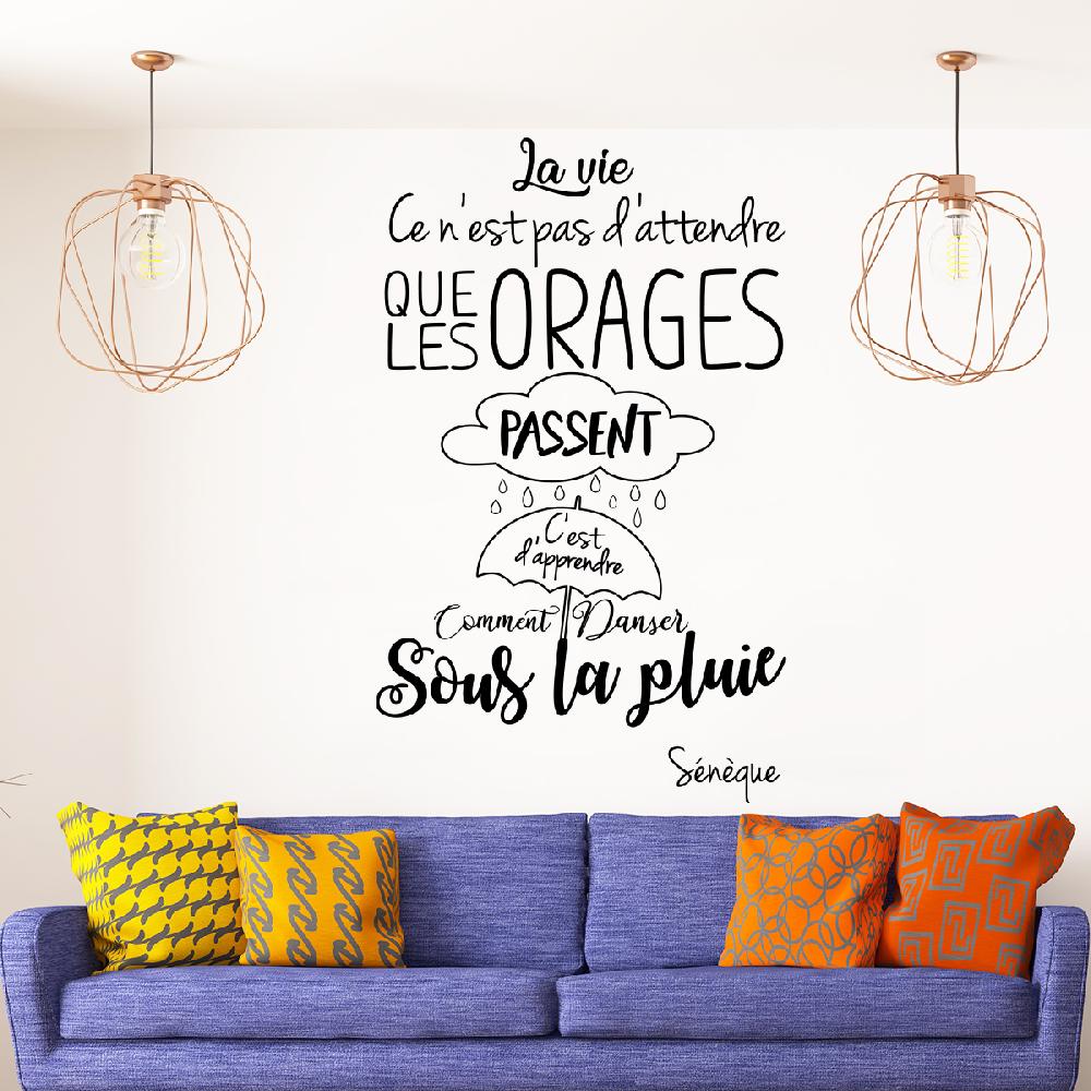 ambiance sticker Sticker citation la vie ce n'est pas d'attendre Sénèque – Stickers STICKERS CITATIONS Français