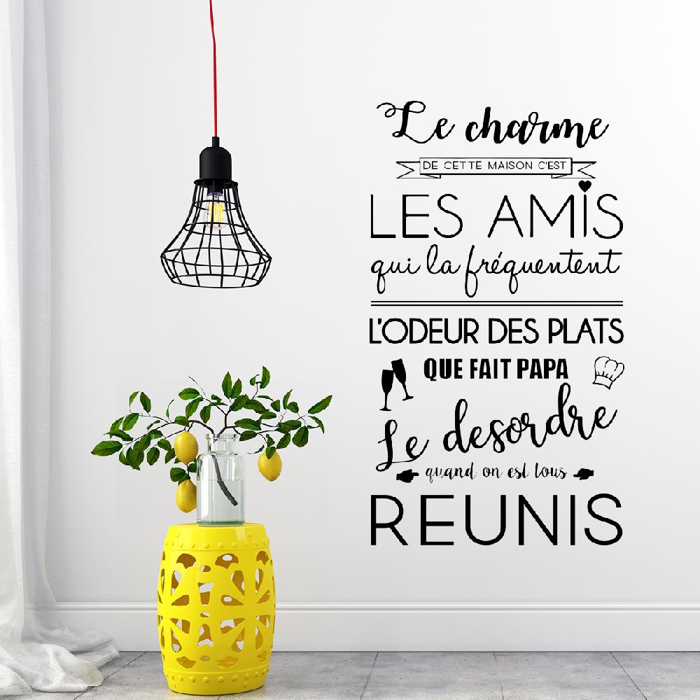Ambiance Sticker Sticker Citation Le Charme De Cette Maison C'est – Stickers STICKERS CITATIONS Français