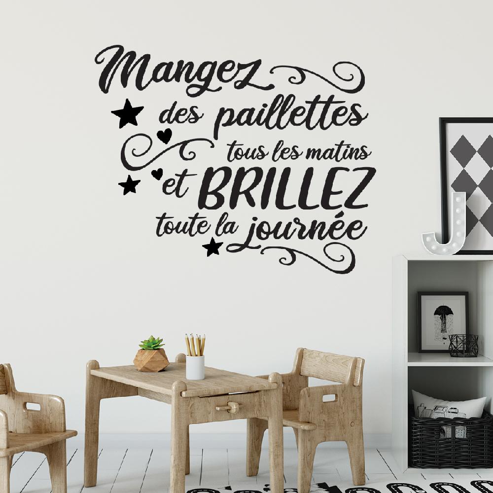 ambiance sticker Sticker citation mangez des paillettes – Stickers STICKERS CITATIONS Français