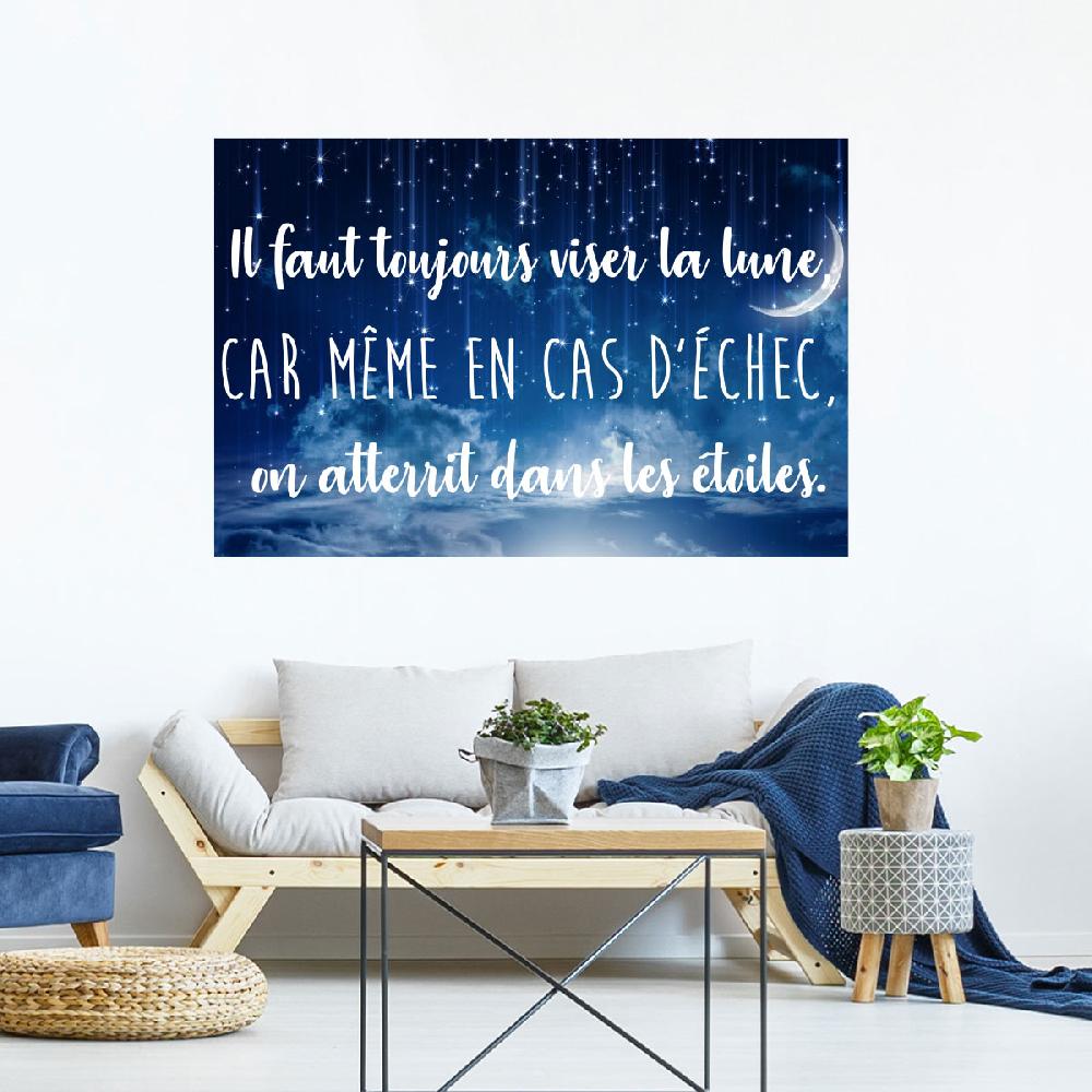 Ambiance Sticker Sticker Citation Oscar Wilde - Il Faut Toujours Viser La Lune – Stickers STICKERS CITATIONS Français