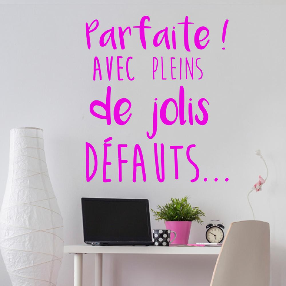 Ambiance Sticker Sticker Citation Parfaite Avec Pleins De Jolis Défauts - Stickers STICKERS CITATIONS Français - Ambiance-sticker