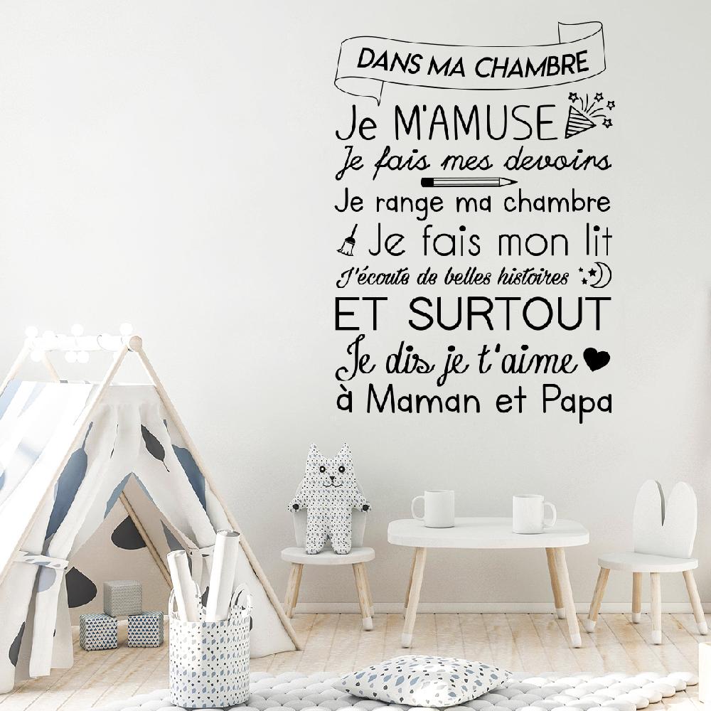 Ambiance Sticker Sticker Citation Règles Dans Ma Chambre – Stickers STICKERS CITATIONS Français