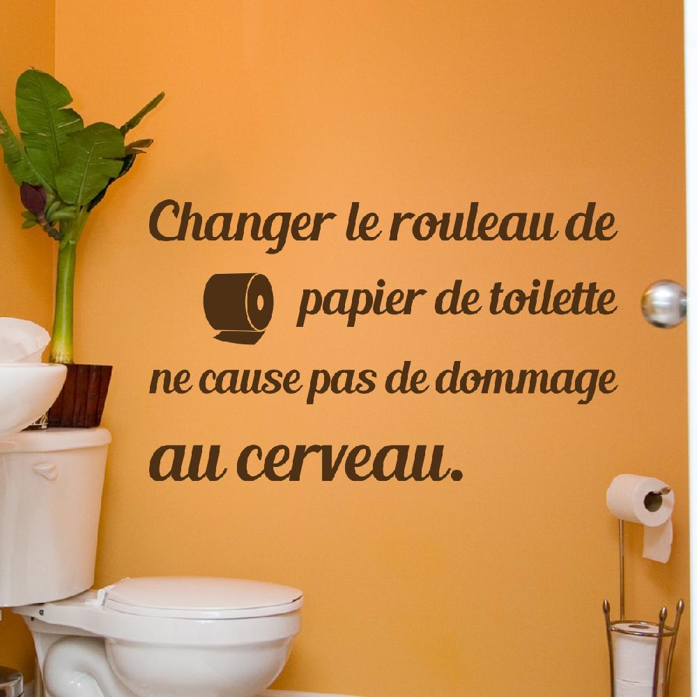 Ambiance Sticker Sticker Citation Wc Changer Le Rouleau De Papier De Toilette – Stickers STICKERS CITATIONS Français
