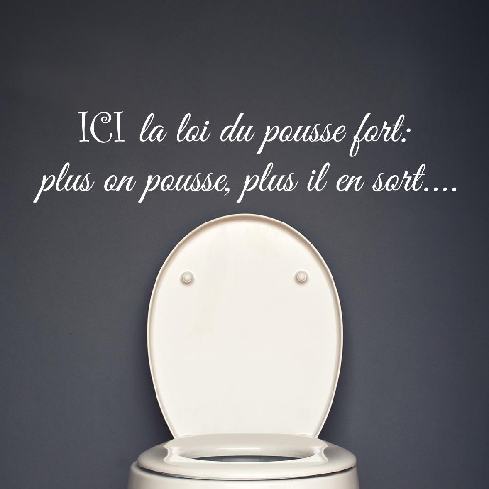 ambiance sticker Sticker citation wc la loi du pousse fort – Stickers STICKERS CITATIONS Français
