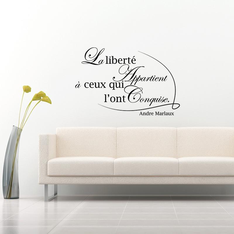 Ambiance Sticker Sticker La Liberté - André Malraux - Stickers STICKERS CITATIONS Français - Ambiance-sticker