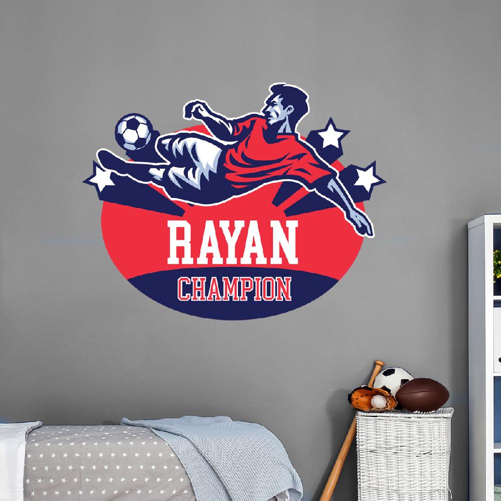 Ambiance Sticker Sticker Personnalisé Prénom Footballeur Champion – Stickers STICKERS SPORTS ET FOOTBALL Football