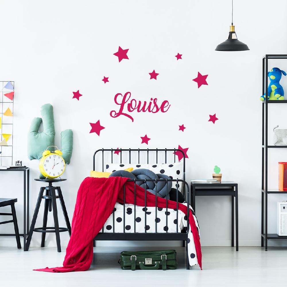 ambiance sticker Sticker prénom personnalisable étoiles – CHAMBRE ENFANTS Prénoms