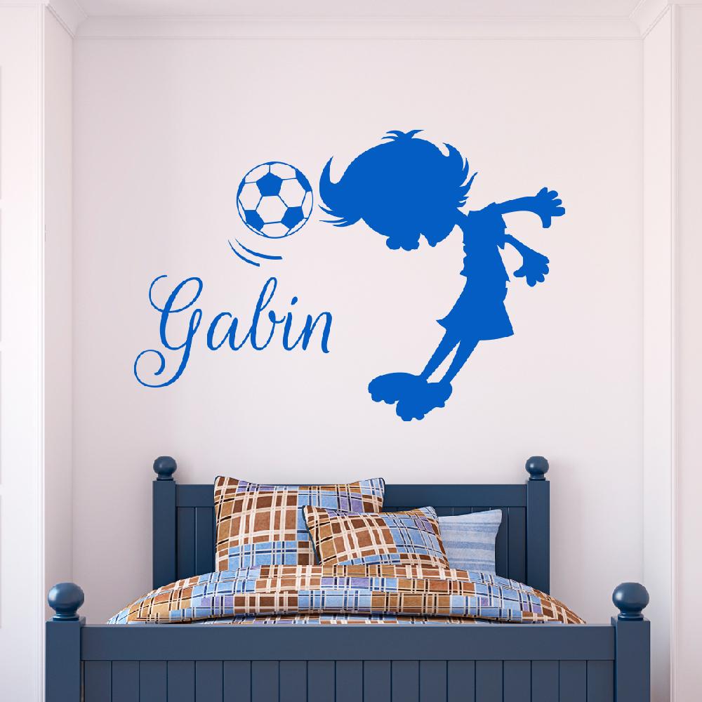 ambiance sticker Sticker prénom personnalisable Petit footballeur – STICKERS SPORTS ET FOOTBALL Football