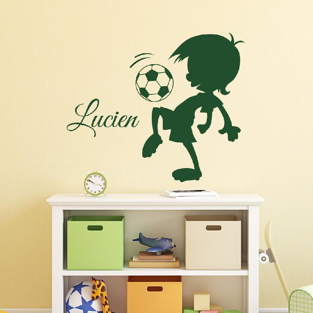 Ambiance Sticker Sticker Prénom Personnalisable Petit Joueur De Foot – CHAMBRE ENFANTS Prénoms