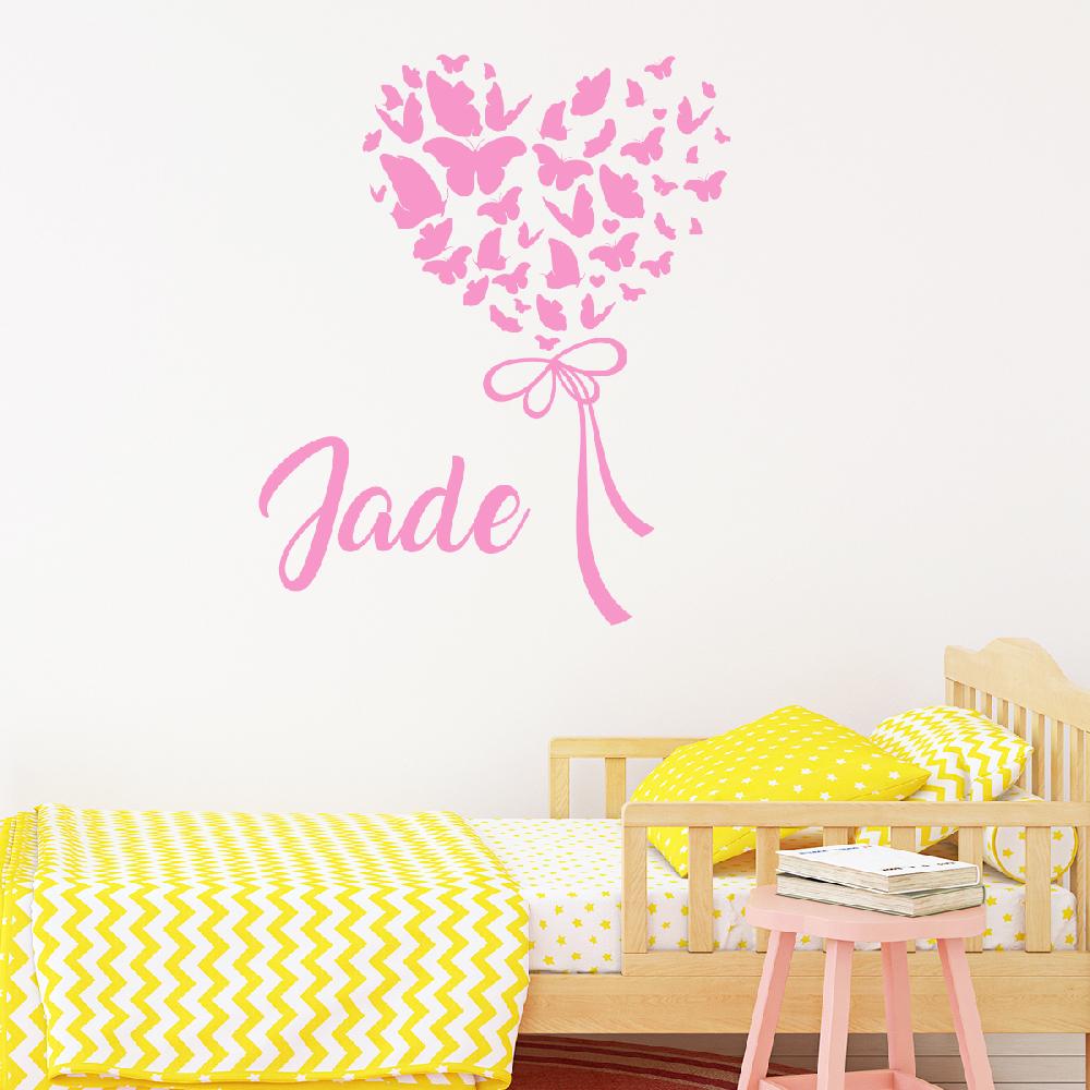 Ambiance Sticker Sticker Prénom Personnalisé Ballon En Papillon – CHAMBRE ENFANTS Prénoms