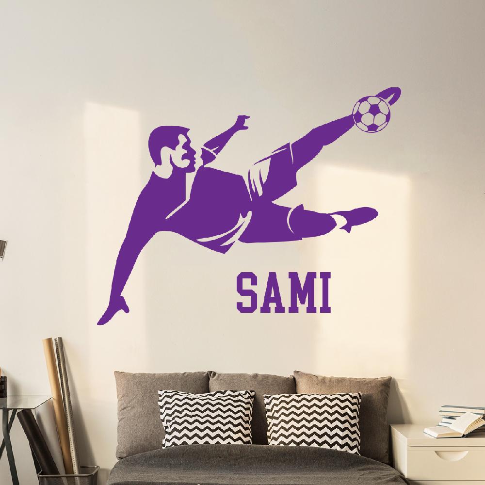 Ambiance Sticker Sticker Prénom Personnalisé Footballeur Reprise De Volée – STICKERS SPORTS ET FOOTBALL Football