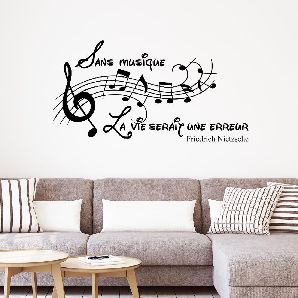 Ambiance Sticker Sticker Sans Musique La Vie Serait Une Erreur - Friedrich Nietzsche - Stickers STICKERS MUSIQUE & CINEMA Musique - Ambiance-sticker
