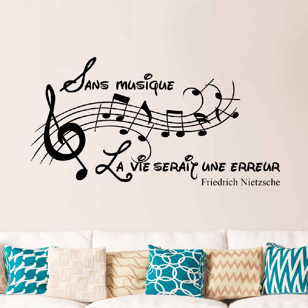 ambiance sticker Sticker Sans musique la vie serait une erreur - Friedrich Nietzsche - Stickers STICKERS MUSIQUE & CINEMA Musique - ambiance-sticker