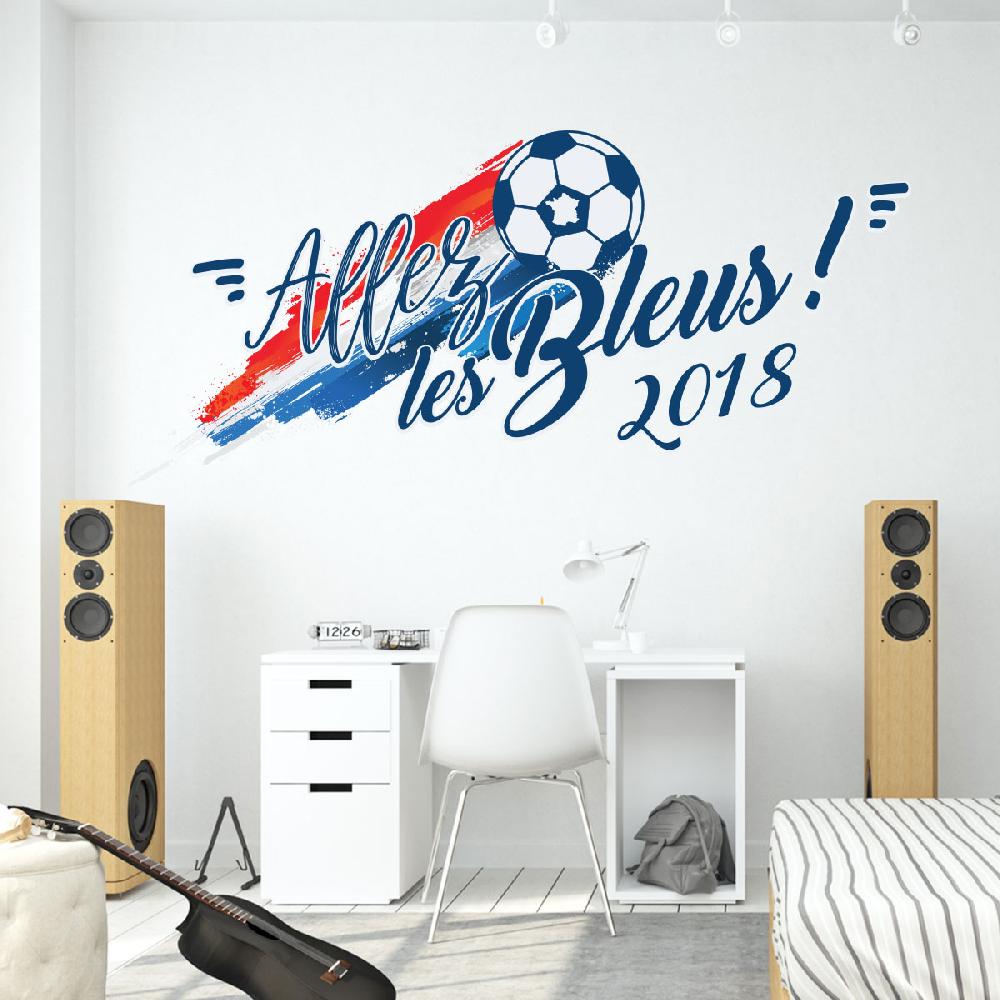 ambiance sticker Sticker sport allez les bleus 2018 – Stickers STICKERS CITATIONS Français