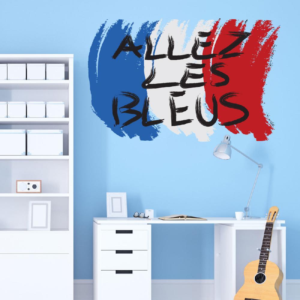 ambiance sticker Sticker sport allez les bleus – Stickers STICKERS CITATIONS Français