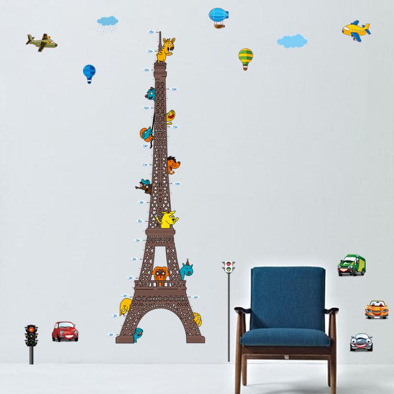 ambiance sticker Sticker toise Tour Eiffel pour enfants avec animaux et avions – Stickers STICKERS ANIMAUX Animaux de la jungle