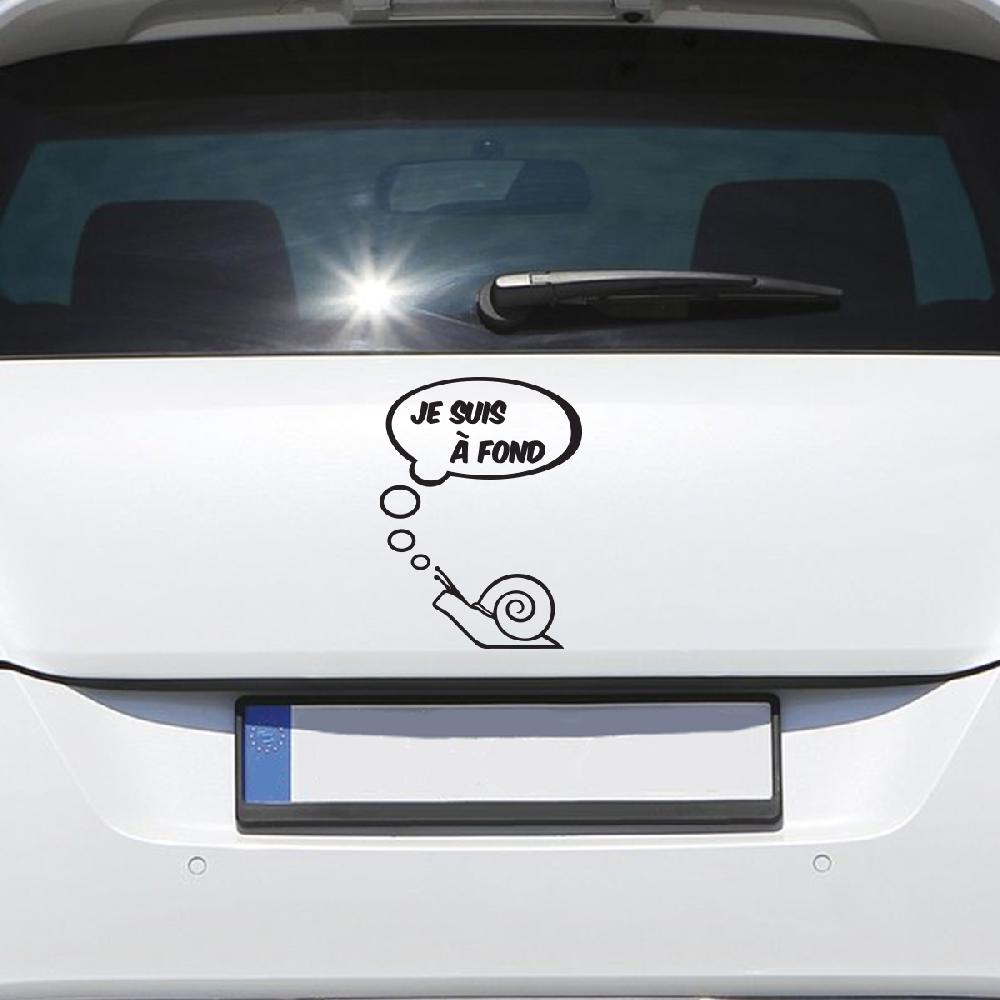 ambiance sticker Sticker voiture l'escargot – Stickers STICKERS CITATIONS Français