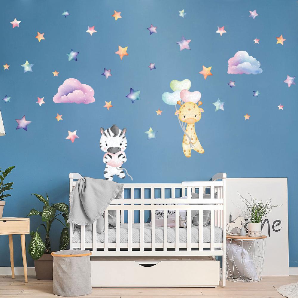 ambiance sticker Stickers animaux aquarelles girafe et zèbre – STICKERS ANIMAUX - Stickers Animaux de la jungle