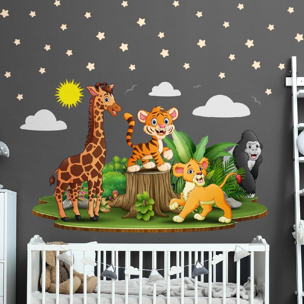 Ambiance Sticker Stickers Animaux Bébés D'afrique – STICKERS ANIMAUX - Stickers Animaux De La Jungle