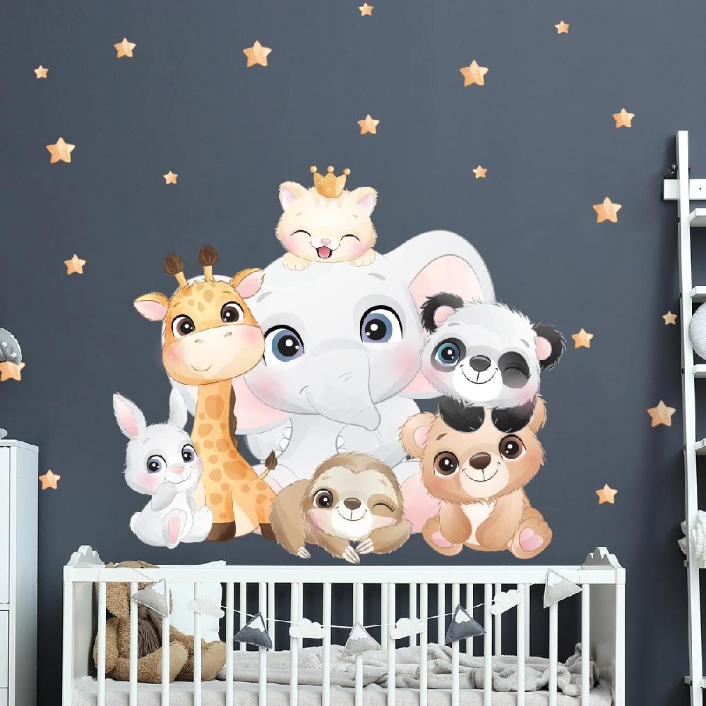 ambiance sticker Stickers animaux bébés de la jungle – STICKERS ANIMAUX - Stickers Animaux de la jungle