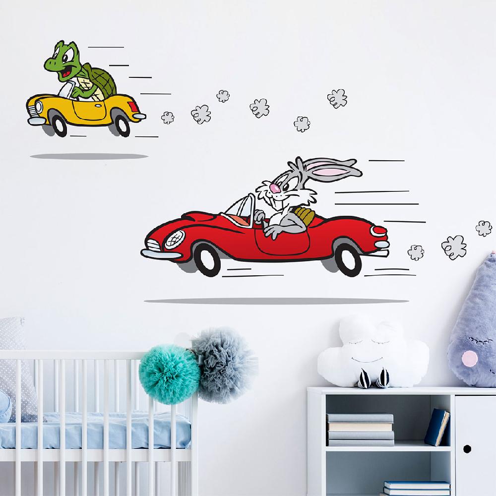 ambiance sticker Stickers animaux course de voitures – STICKERS ANIMAUX - Stickers Animaux de la jungle
