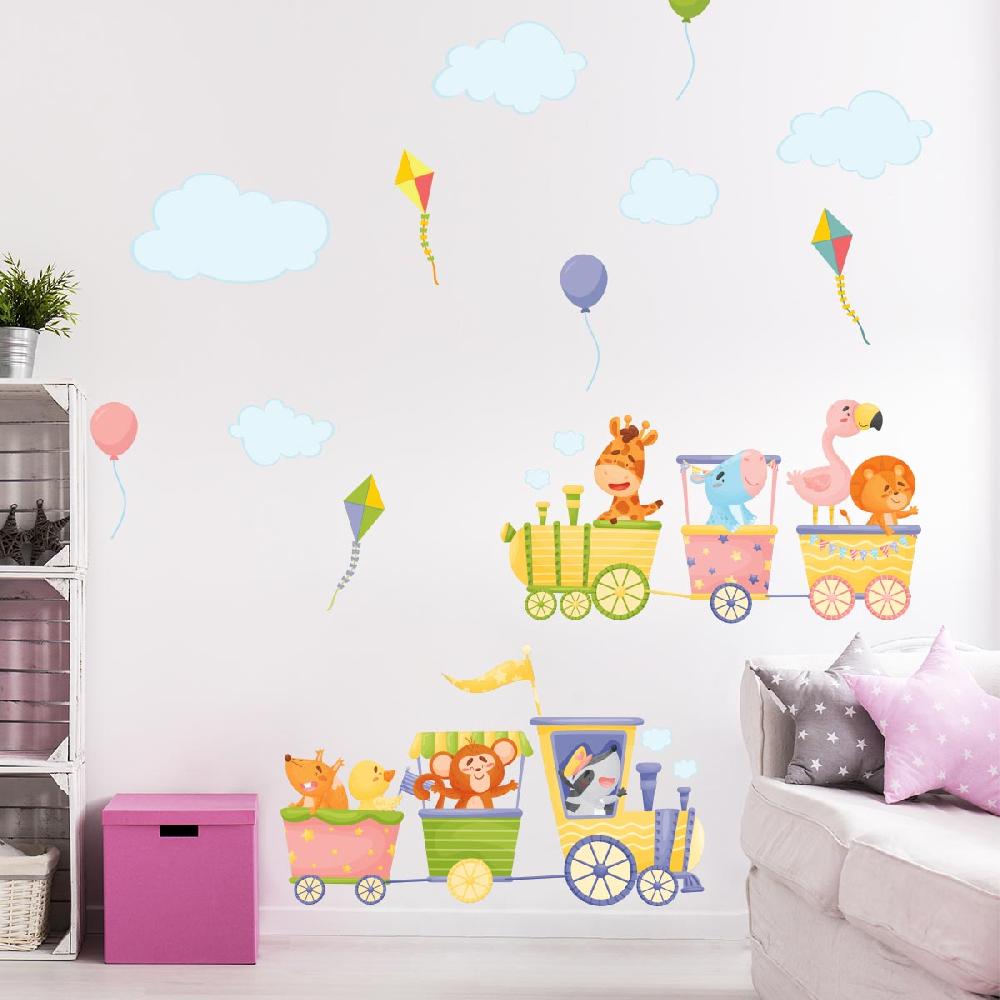 Ambiance Sticker Stickers Animaux De La Jungle Dans Le Train Magique – STICKERS ANIMAUX - Stickers Animaux De La Jungle