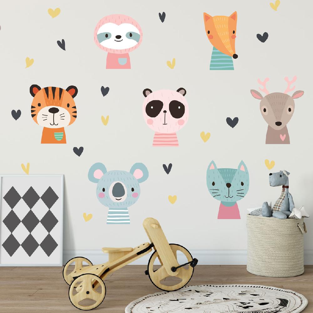 ambiance sticker Stickers animaux dessins mignons – STICKERS ANIMAUX - Stickers Animaux de la jungle