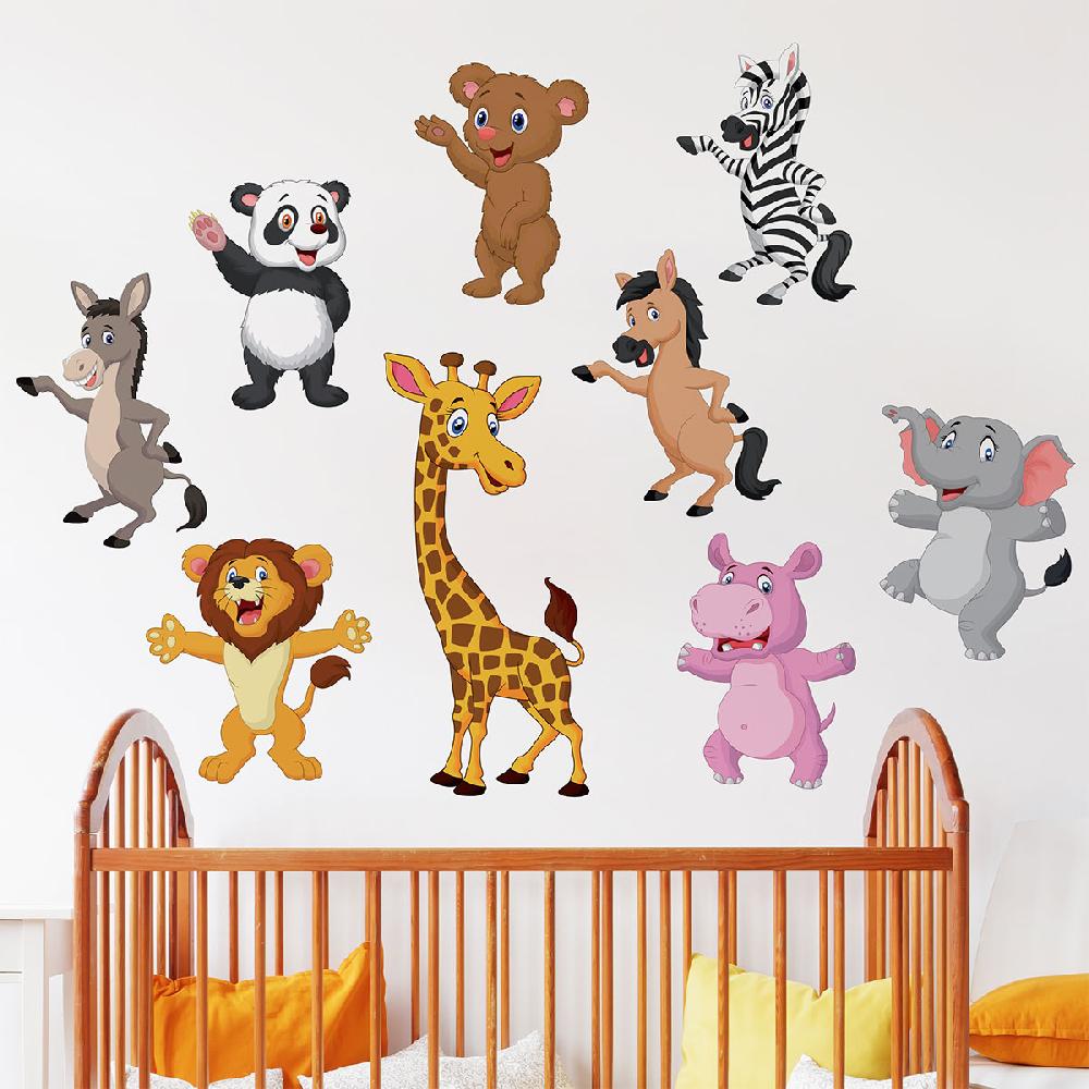 ambiance sticker Stickers animaux disent bonjour – STICKERS ANIMAUX - Stickers Animaux de la jungle