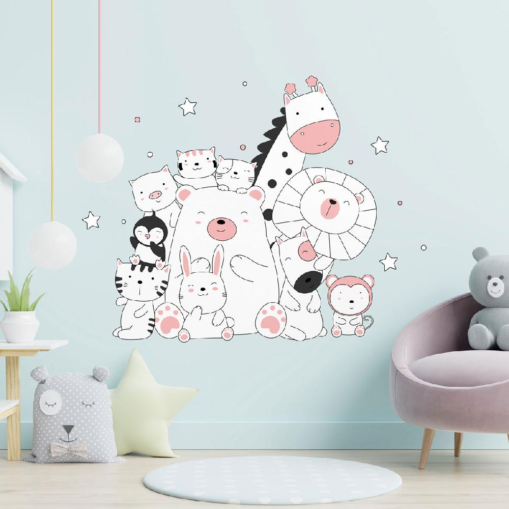 Ambiance Sticker Stickers Animaux Heureux Ensemble Pêche – STICKERS ANIMAUX - Stickers Animaux De La Jungle
